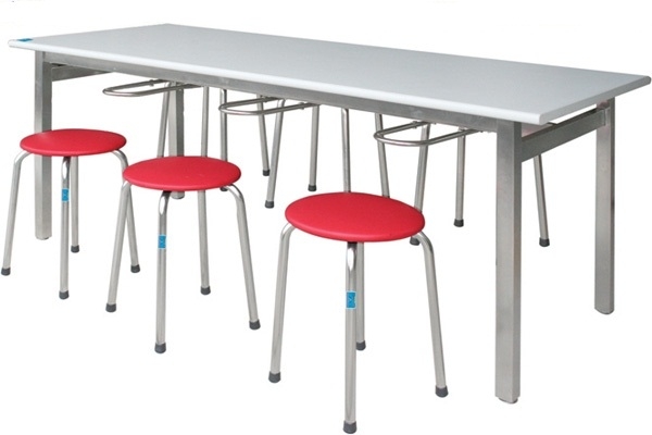 BA01SL-15 bàn ăn chân sơn ,mặt gỗ laminate