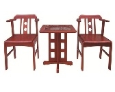 Bộ bàn ghế cafe gỗ tự nhiên hòa phát (gồm 1 bàn, 2 ghế)