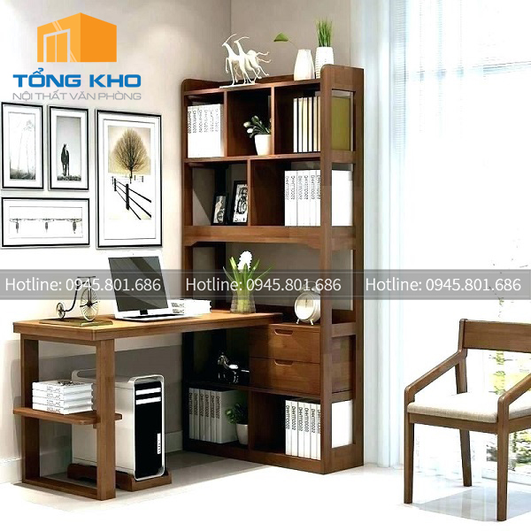 Điểm danh 3 mẫu bàn học liền giá sách Fami được yêu thích nhất