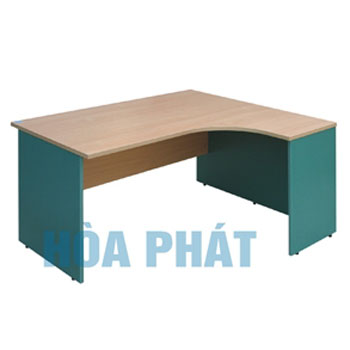 SVL14 (SV1412) bàn làm việc lượn phải vàng xanh melamine hoà phát