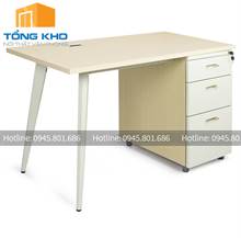 Bàn làm việc chân sắt hộc liền 1m6 1902B16H5