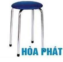 GD01M ghế đôn chân mạ, đệm giả da hòa phát